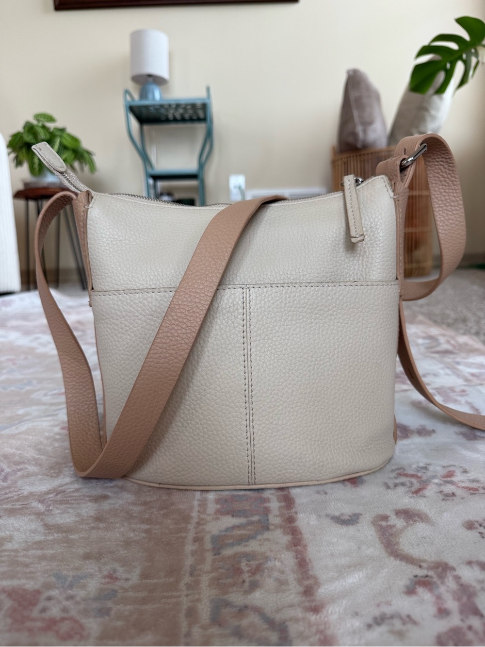 American Leather Co. Crowley Pebble Leather Bucket Crossbody